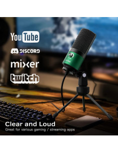 Micrófono USB FIFINE K669G y Auriculares H8 para PC y PS4 2