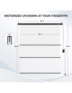 Pantalla Motorizada Plegable RAUBAY 199.4x219.4 cm para Video 2