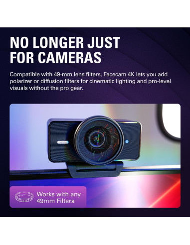 Webcam 4K Elgato Facecam 4K60 - Ultra HD, USB-C, HDR