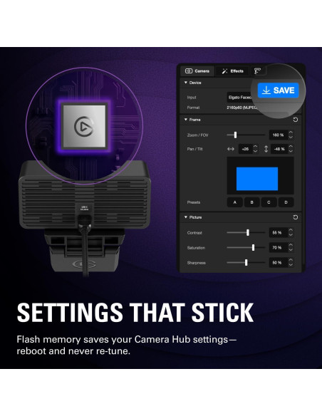 Webcam 4K Elgato Facecam 4K60 - Ultra HD, USB-C, HDR