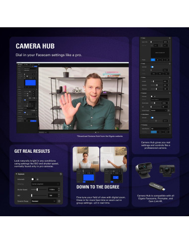 Webcam 4K Elgato Facecam 4K60 - Ultra HD, USB-C, HDR