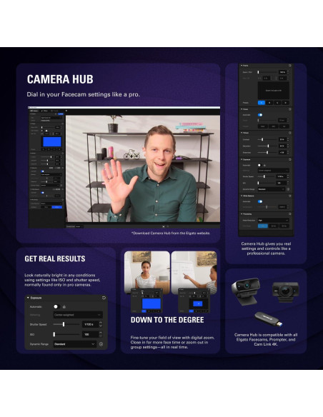 Webcam 4K Elgato Facecam 4K60 - Ultra HD, USB-C, HDR