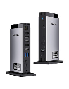Estación de Acoplamiento WAVLINK USB C 15 en 1 Triple Monitor 4K