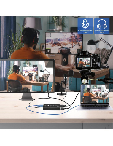 Capturadora de Video 4K Genérico HDMI 1080p 60fps Streaming