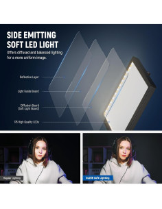 Luz de Streaming NEEWER GL25B 25W 2300Lux 2900K-7000K 2