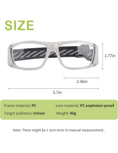 Gafas Deportivas SooGree Antivaho para Baloncesto y Fútbol 2