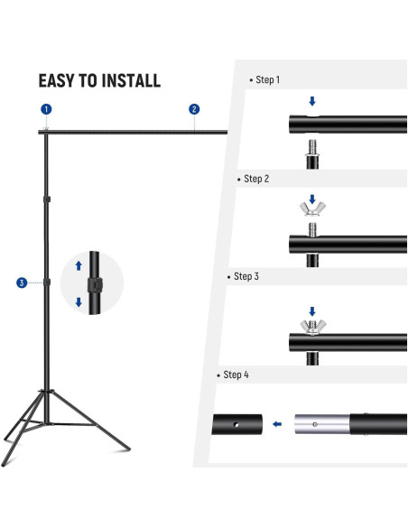 Kit de Iluminación Softbox RGB NEEWER 26W con Soporte 3x2m Kit de Iluminación Softbox RGB NEEWER 26W con Soporte 3x2m