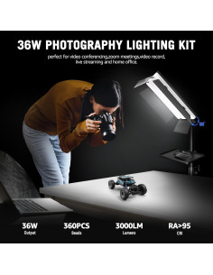 Kit de Iluminación Fotográfica Arsoer 36W Bi-Color 2700K-6500K 2