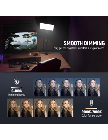 Luz Clave de Streaming NEEWER GL25B 25W 12.9" Regulable