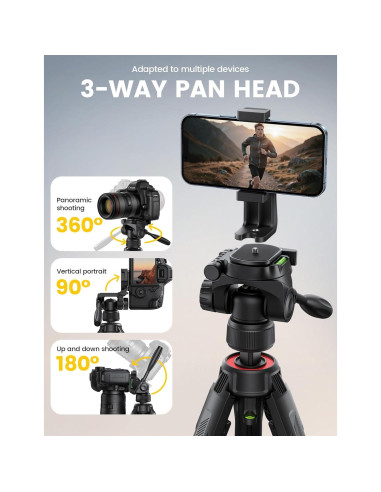 Trípode Lamicall STFC01 para Cámara y Teléfono 7.98 kg 170 cm