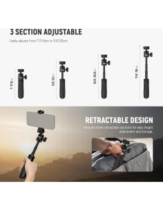 Trípode Mini Selfie Stick NEEWER TP43 Negro para iPhone y GoPro 2