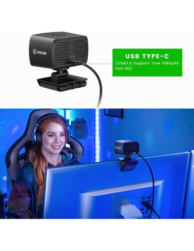 Cable USB C a USB 2m con Adaptador USB Femenino Elgato