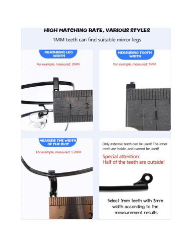 Brazos de Reemplazo para Gafas Hemobllo Dorado 14 cm