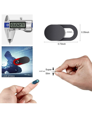 Cubierta de Webcam Ultra Delgada Ehhyson 6 PCS - Protección Privacidad