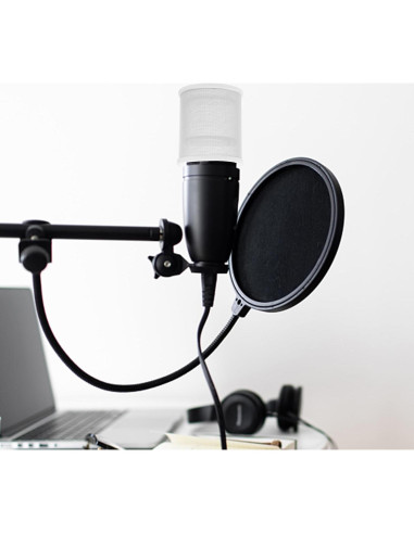 Filtro Pop DOITOOL Blanco para Micrófono de Mano - Cubierta de Viento