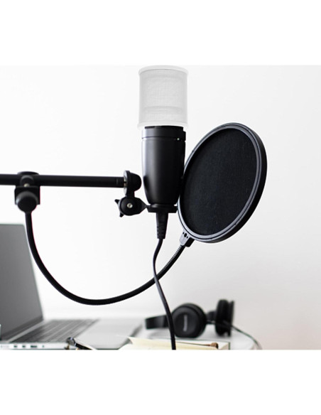 Filtro Pop DOITOOL Blanco para Micrófono de Mano - Cubierta de Viento