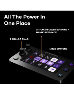 Consola de Streaming Loupedeck Live S - Control Táctil LED y Diales 2