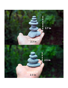 Piedras Apilables Zen Sdeetesamjun para Jardín y Oficina - 2 Pcs 2