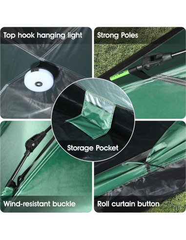 Tienda de Camping Toncoke TCCTGR026 para 2 Personas, Impermeable