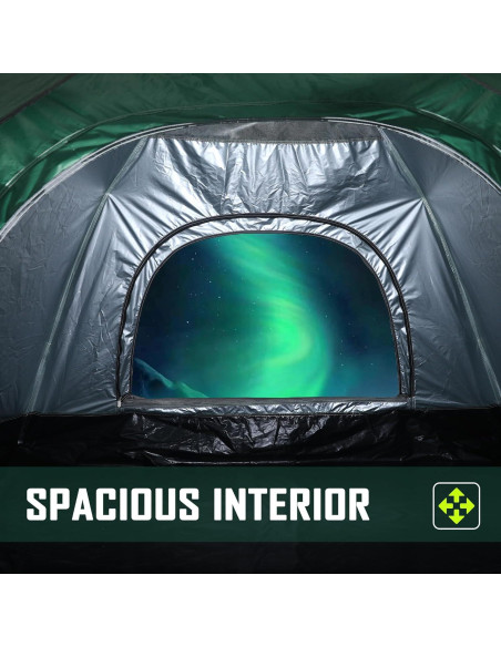 Tienda de Camping Toncoke TCCTGR026 para 2 Personas, Impermeable