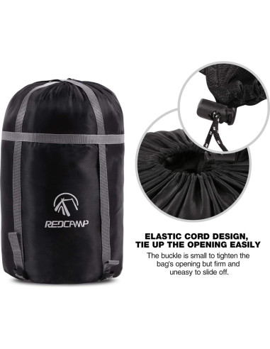 Bolsa de Compresión REDCAMP para Camping y Senderismo - Negro