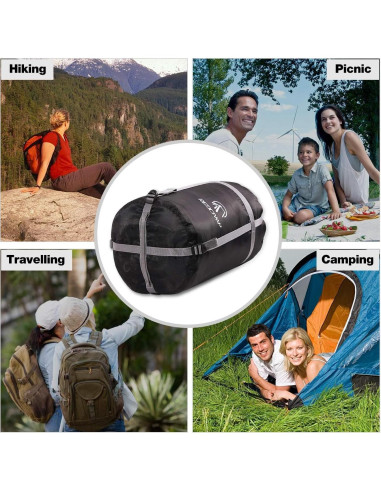 Bolsa de Compresión REDCAMP para Camping y Senderismo - Negro