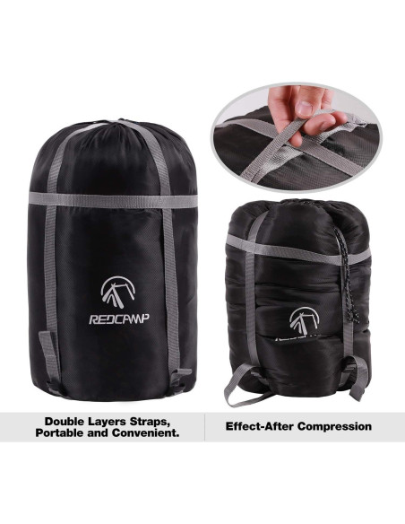 Bolsa de Compresión REDCAMP para Camping y Senderismo - Negro