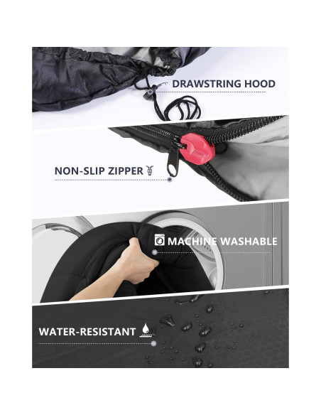 Saco de Dormir JEAOUIA XL Ligero Impermeable 1 Persona