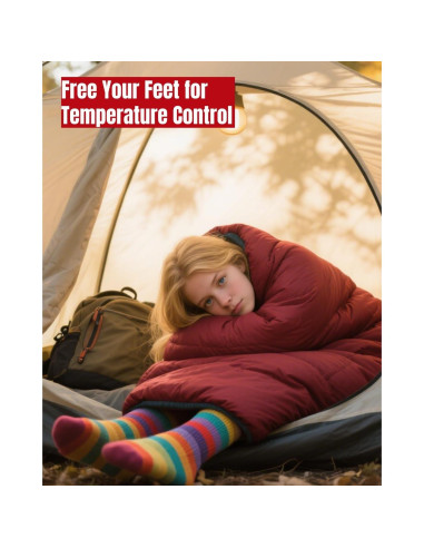 Saco de dormir ETGLCOZY 3 temporadas 220x80cm ligero naranja