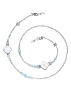 Cadena de Gafas Bead YN01 para Mujeres - Antideslizante Azul