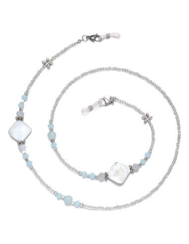 Cadena de Gafas Bead YN01 para Mujeres - Antideslizante Azul