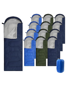 12 Sacos de Dormir Ayearparty para Camping 210x75cm Impermeables