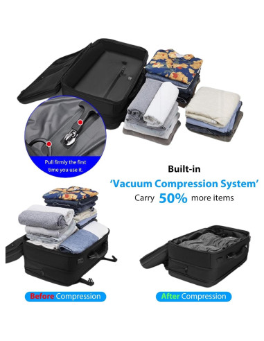 Mochila de Viaje Megaback 70L Expandible Impermeable con Bomba