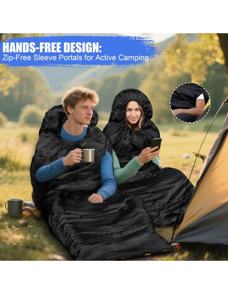 Saco de Dormir Cozivo Ajustable 3 Estaciones 220x82.5cm