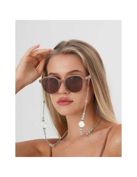 Cadena de Gafas Bead YN01 para Mujeres - Antideslizante Azul