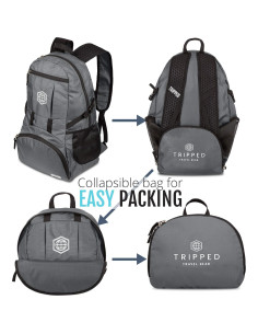 Mochila Plegable TRIPPED Travel Gear Gris Granito 35L Ligera 2