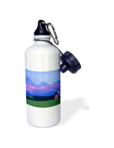 Botella de Agua Deportiva 3dRose 621 ml Acero Inoxidable Blanca
