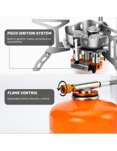 Estufa de Gas Camping Plegable Peidesi 5800W a Prueba de Viento 2