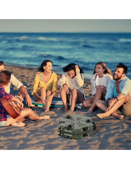 Estufa de Camping Plegable COFIYARD 2 Quemadores Propano Verde