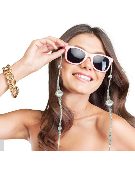 Cadena de Gafas Bead YN01 para Mujeres - Antideslizante Azul