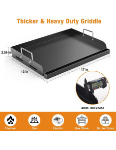 Plancha para Parrilla Barbqtime 43x33 cm Antiadherente 2