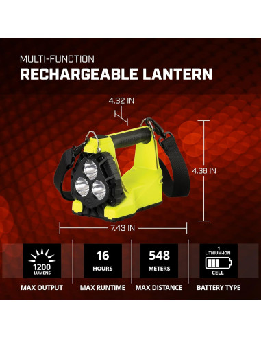 Linterna Streamlight 44300 Vulcan 180 1200 Lúmenes Amarillo