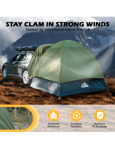 Carpa SUV WildFinder Doble Capa Impermeable 2.44x2.44m 2