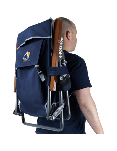 Silla de Camping Plegable GCI Outdoor Mochilero Wilderness Azul