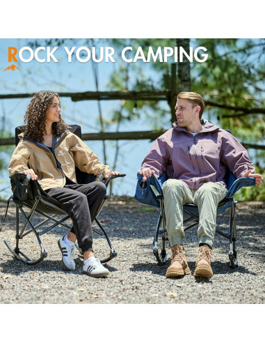 Silla de Camping Plegable Portal Rocking Azul 159 kg