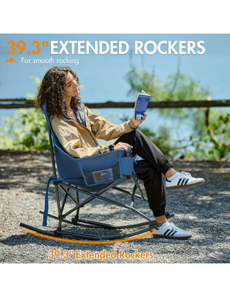 Silla de Camping Plegable Portal Rocking Azul 159 kg