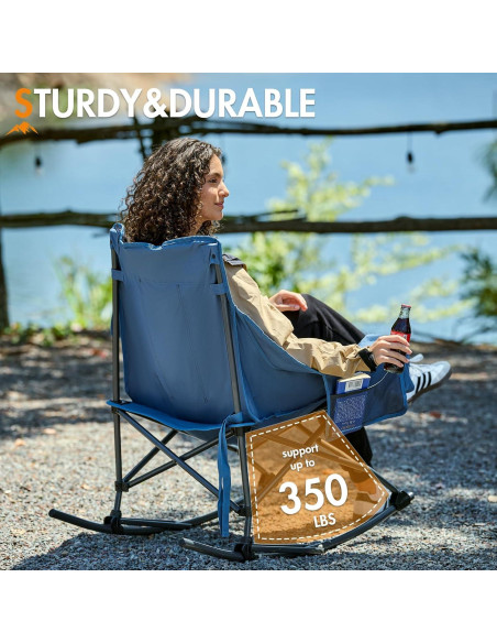 Silla de Camping Plegable Portal Rocking Azul 159 kg