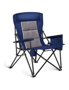 Silla de Camping Plegable ALPHA CAMP Azul Marino 227kg