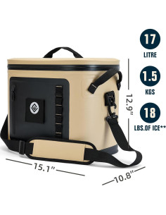 Bolsa Térmica Aislada BRONZY 18L Impermeable para Camping 2