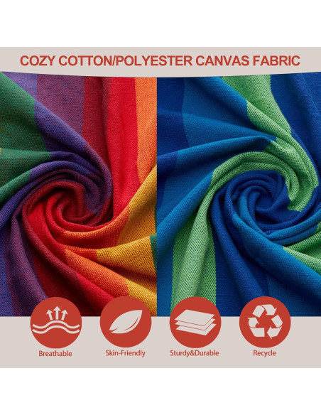 Hamaca Brasileña JoyView Individual Algodón 200x100cm 136kg